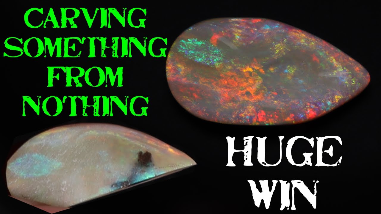 Gem Mintabie Opal From @PulitzerOpal Offcut. Opal Carving And Polishing Big Win