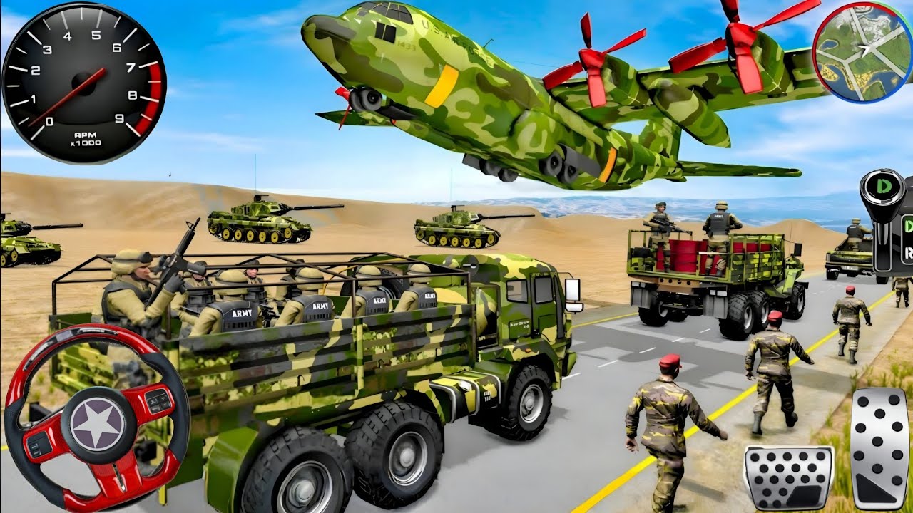 Army Truck Driving Cargo Games - US Offroad Army Truck Driving 3D 2025 - Andriod Gameplay