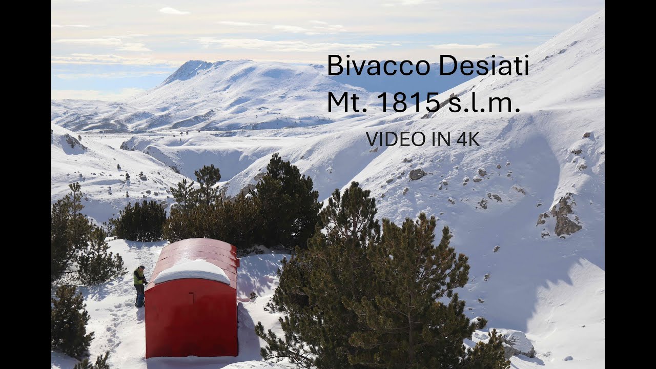 Gran Sasso d'Italia foto con video panoramico dal Bivacco Desiati invernale video 4k foto Canon EOS