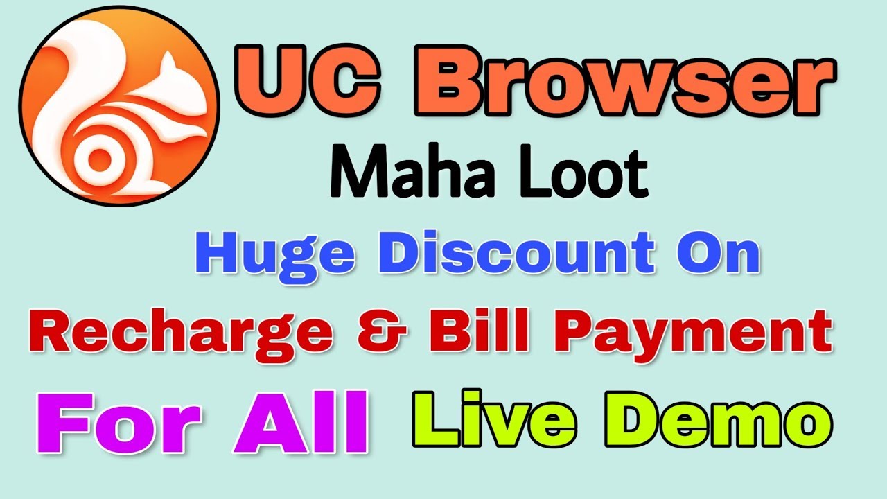 (New Dhamaka Loot) UC Browser New Offer | Huge Cashback On Recharge & Bill Payment | Live Demo