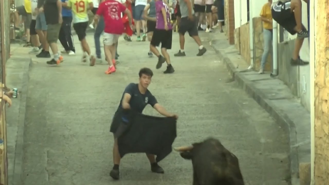 Encierro por las calles de Gárgoles de Abajo