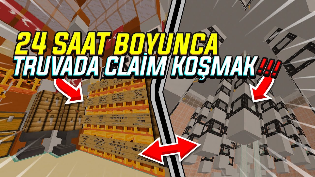 24 SAAT BOYUNCA TRUVADA BİTEN CLAİM KOŞTUM! NELER ÇIKTI!!? - Craftrise Survival Ametist