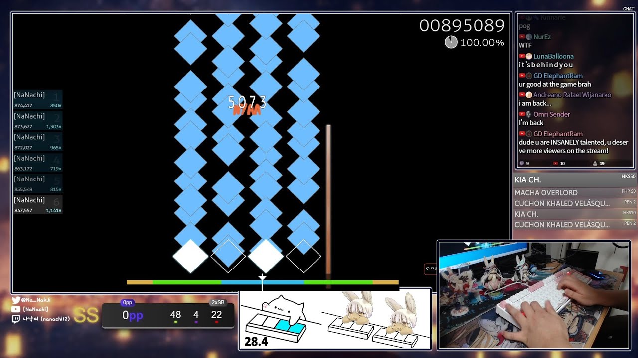 [OSU!MANIA] ★7.13 Camellia - We Could More Machinegun Psystyle! 505PP PLAY!!