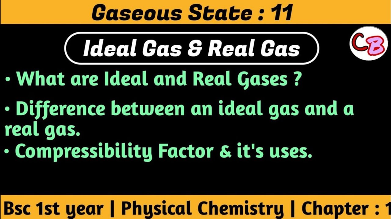 Ideal and Real Gases | Compressibility factor | Boyles Temperature | Gaseous State | Bsc 1st year |
