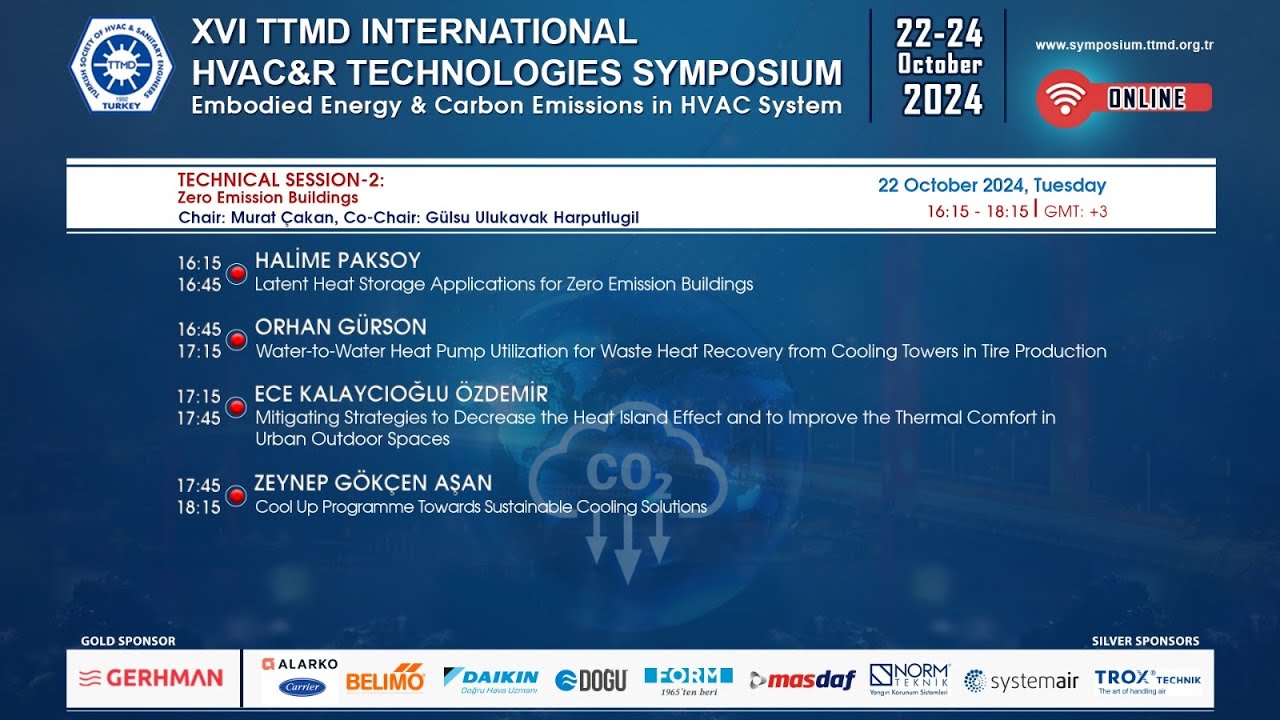 XVI TTMD International HVAC&R Technologies Symposium Technical Session-2