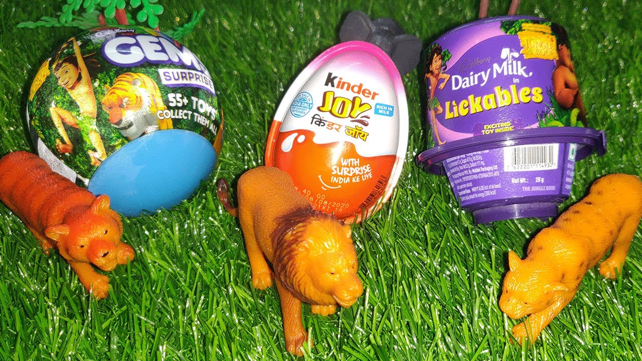 NEW Cadbury Dairy Milk Lickables and Gems With exciting Jungle Book Toys & Kinder Joy Surprise Eggs