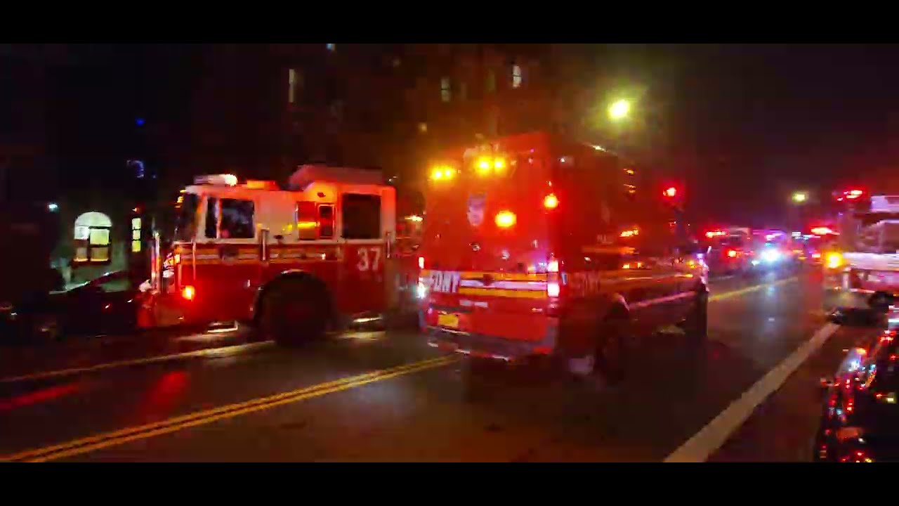 FDNY RAC 1 Leaving From A 5 Alarm Fire In University Heights