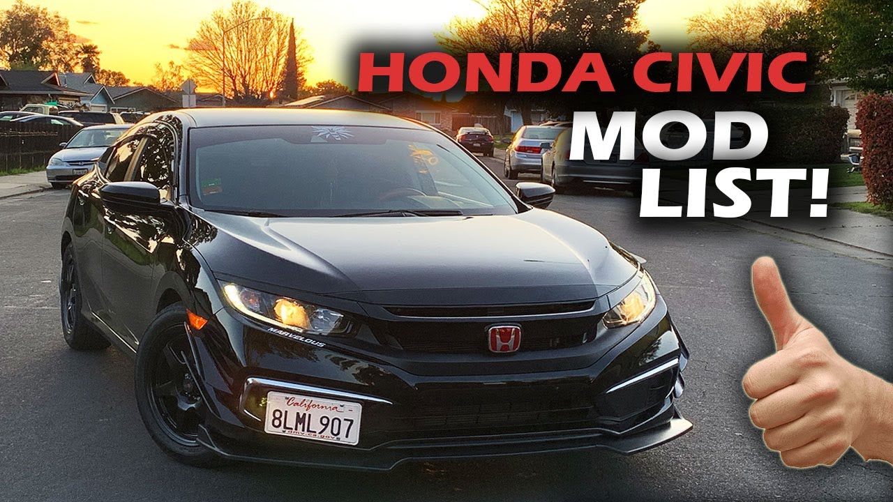 СПИСОК МОДИФИКАЦИЙ ДЛЯ HONDA CIVIC LX 2019 ГОДА! (МОДИФИКАЦИИ CIVIC 10-ГО ПОКОЛЕНИЯ)