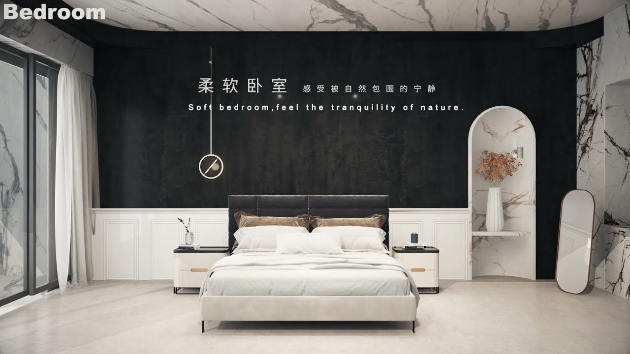 Nabel Porcelain Slab Application in Bedroom
