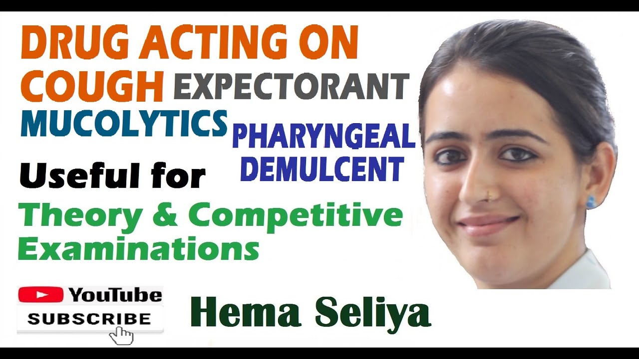 DRUG ACTING ON COUGH | EXPECTORANT | MUCOLYTICS | PHARYNGEAL DEMULCENT