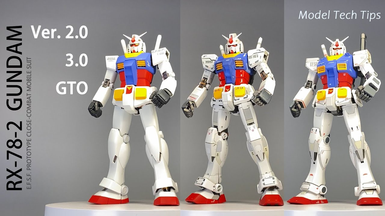 MG RX-78-2 Ver.2.0 3.0 GTO Gundam Review, Comparation & Build //MG ガンダム Ver.2.0 3.0 GTO 組立・レビュー