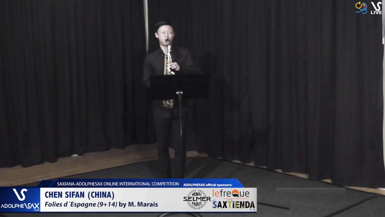 Chen SIFAN plays Folies d´Espagne by M. Marais #adolphesax