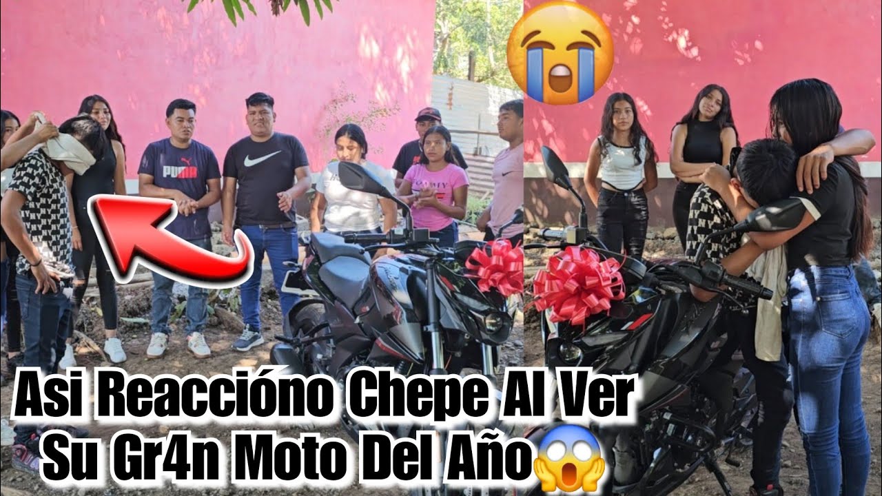Chepe R0mp10 En Llantos En Los Brazos De Fernanda Al Ver La Moto Que Tanto Habia Soñado😍😭