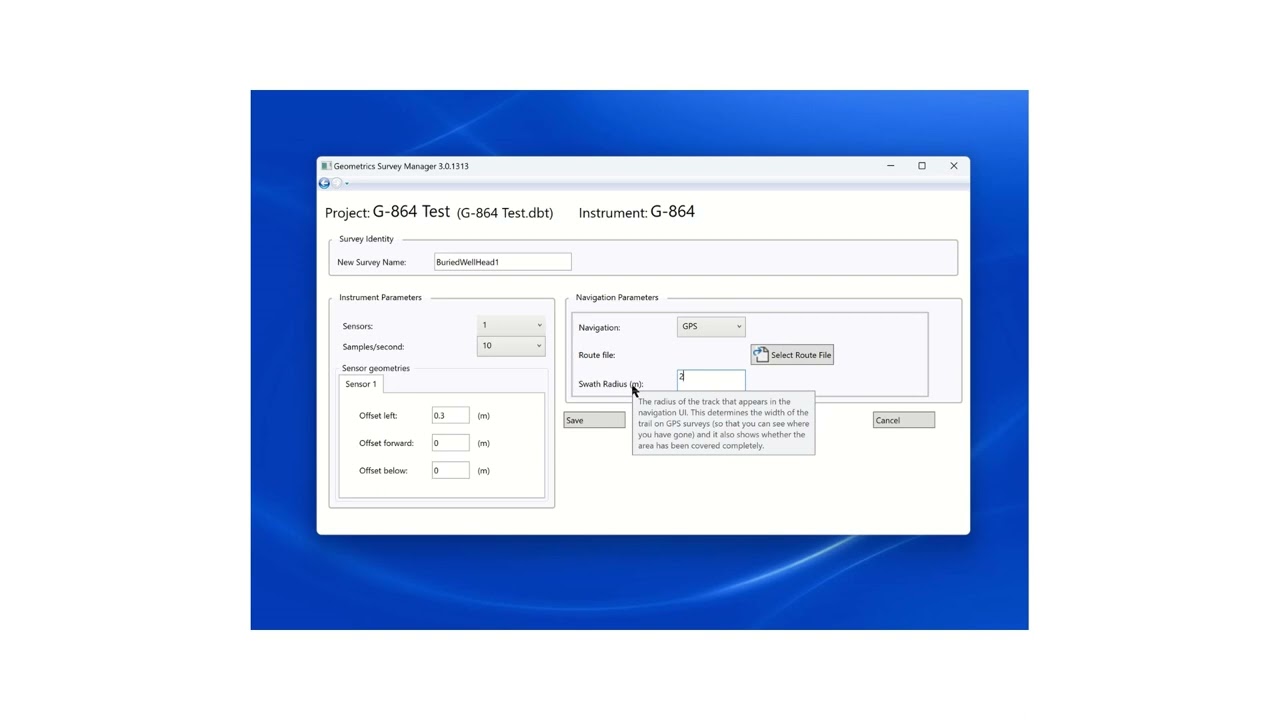 Create GPS Survey in Geometrics Survey Manager