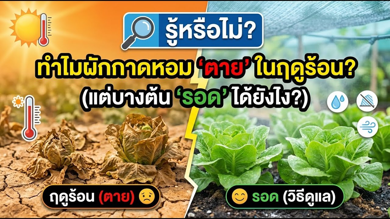 ผักกาดสดทำไมตายตอนหน้าร้อน? เคล็ดลับปลูกให้รอดตลอดฤดู