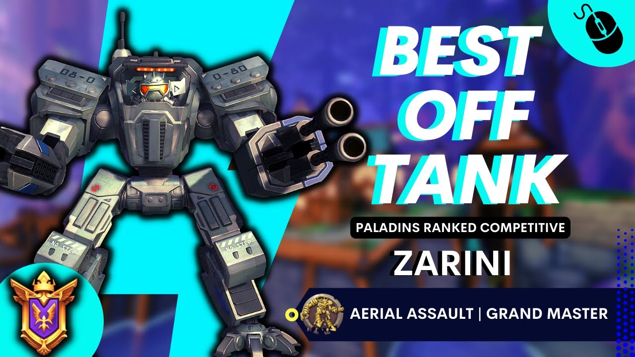 23 Kills Best Pro Tank Player Zarini [ Grand Master] Paladins Ranked Competitive
