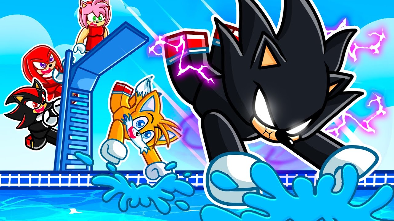 Me Converti en DARK SONIC en SALTA a la PISCINA en Roblox!