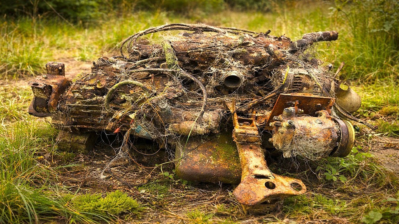 Extreme Restoration of a Severely Damaged Antique Car Engine | Abandoned Roadside to Like New