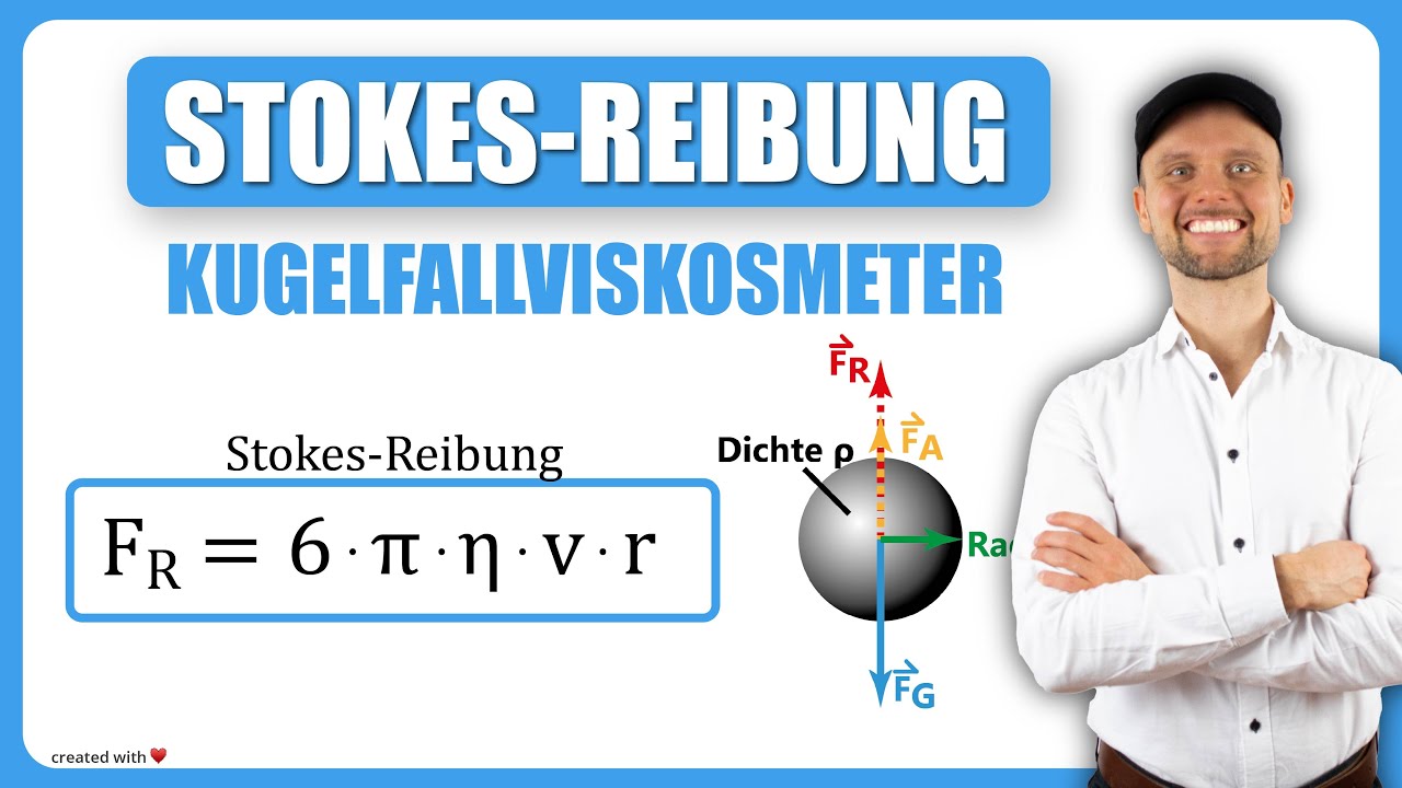 Stokes-Reibung (Kugelfallviskosimeter) - EINFACHE Erklärung, Formel und Übungsaufgabe