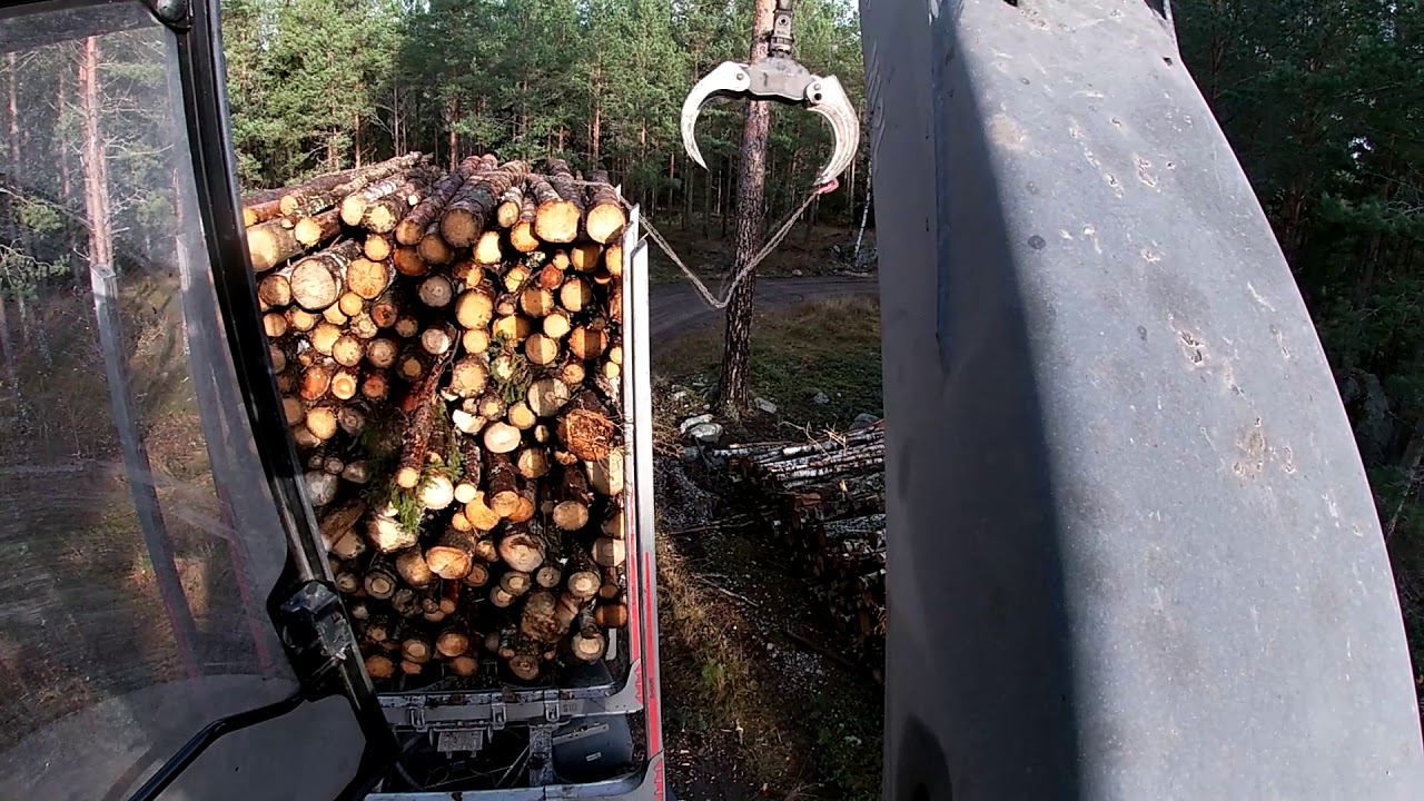 Loading a load of Energywood on a Timbertruck #1