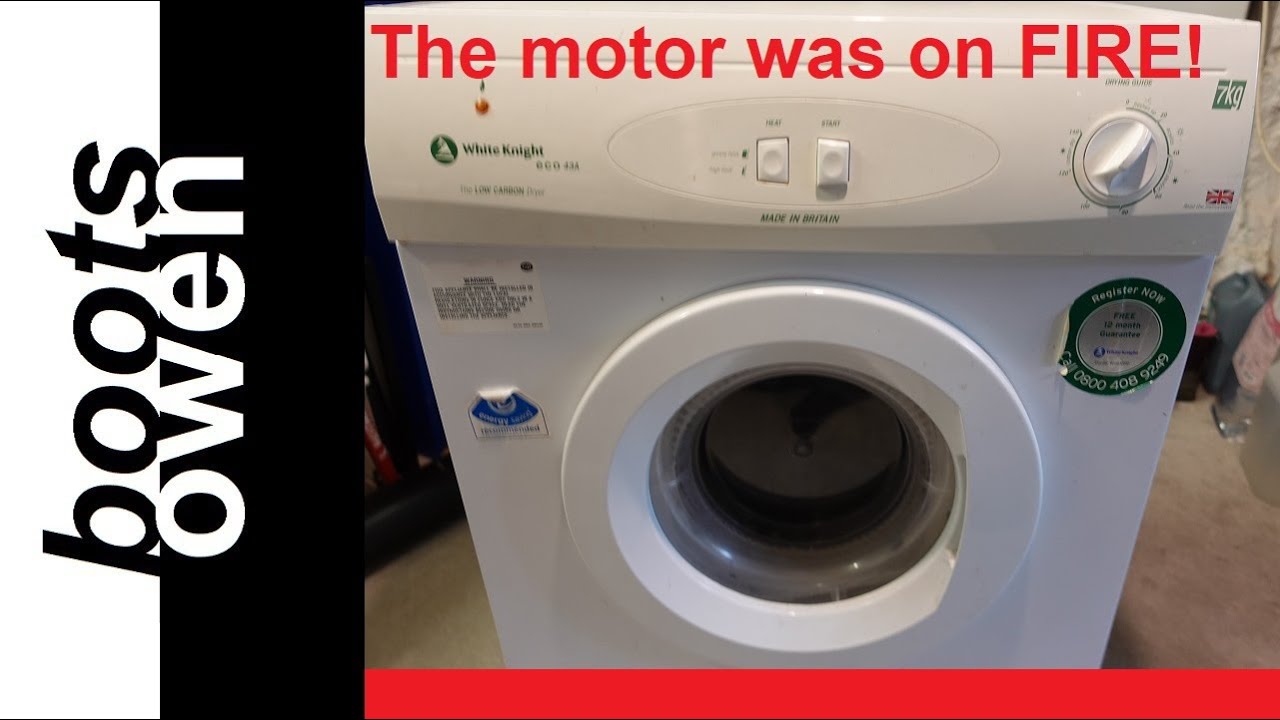 White knight tumble dryer won't turn: Fault finding and repair! I finally fix something!