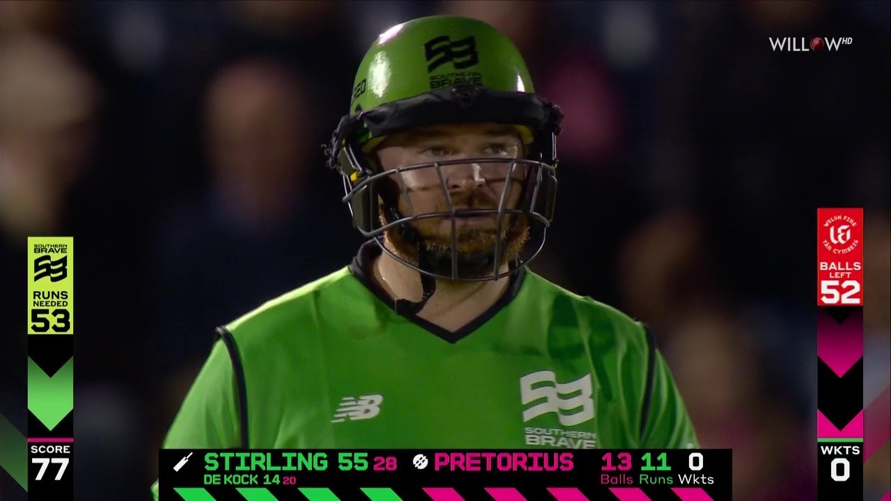Paul Stirling 74 runs vs Welsh Fire|22nd Match - Welsh Fire vs Southern Brave