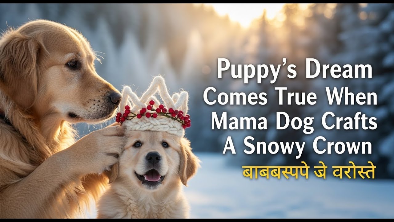 Puppy’s Dream Comes True When Mama Dog Crafts A Snowy Crown ❄️👑 🐕 🏔️🐾