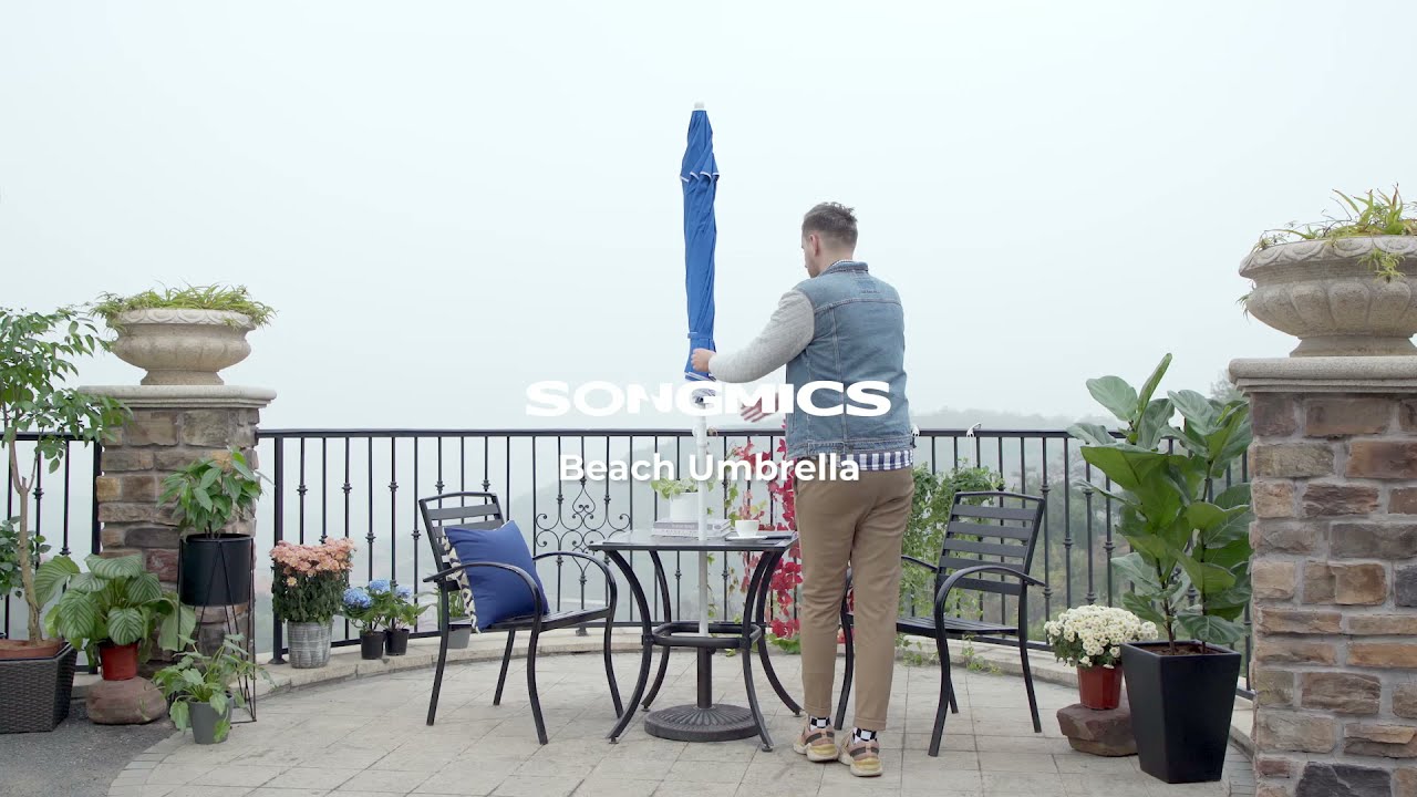 SONGMICS Patio Umbrella, Outdoor Table Umbrella UGPU07BUV2