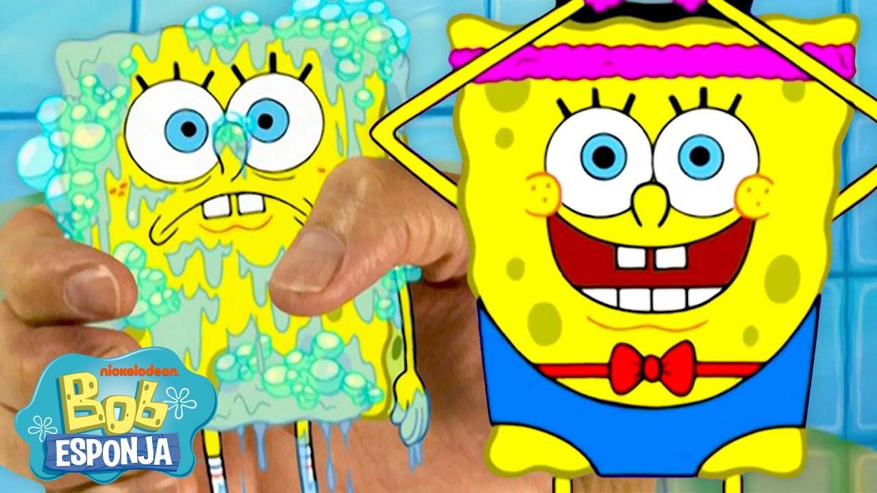 Bob Esponja | Um minuto de TODO episódio do Bob Esponja (Temporadas 7–9) 🧽 | Português