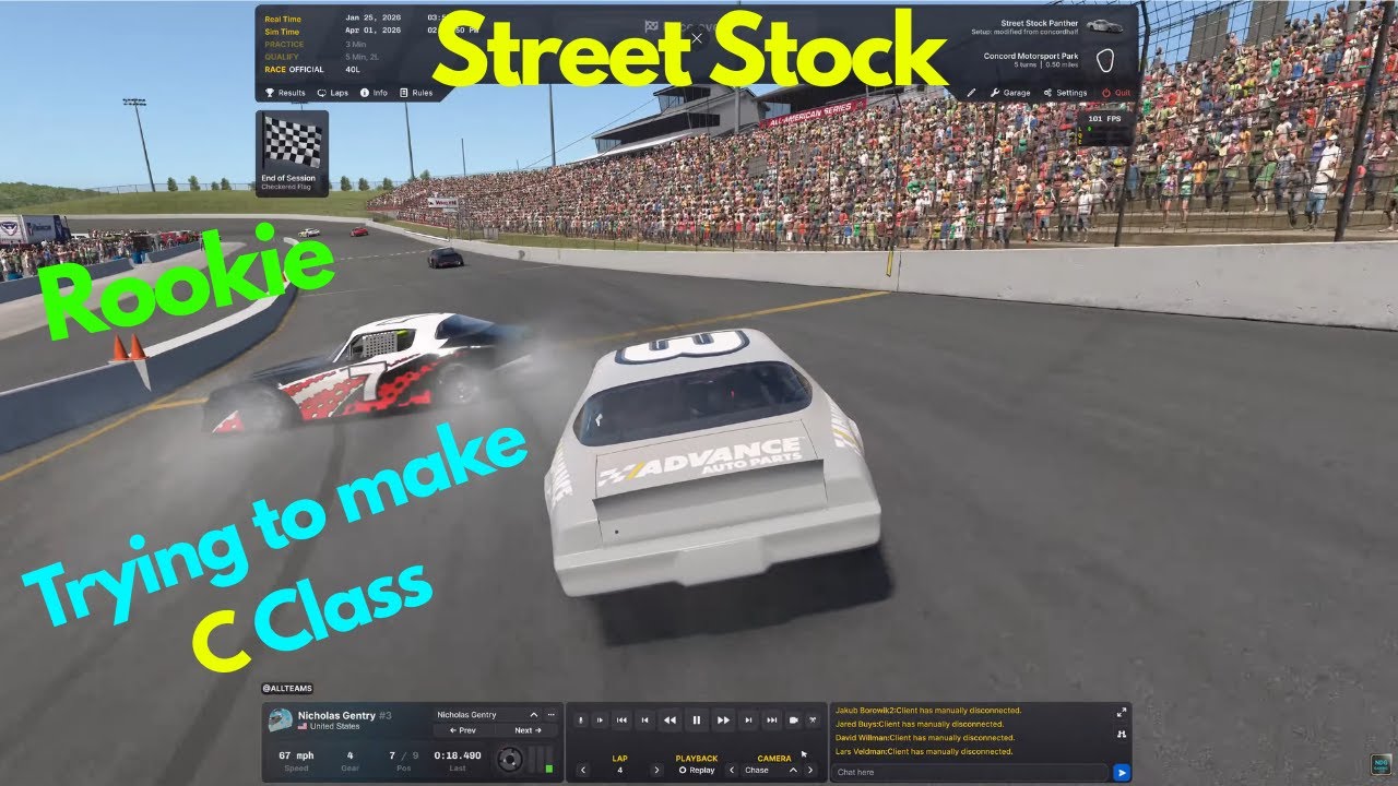 IRACING street stock Rookie racing Concord NC