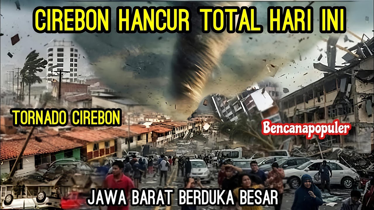 JABAR GEGER 24/10/2025 !! BARU TERJADI BADAI DAHSYAT HANCURKAN CIREBON HARI INI - TORNADO CIREBON