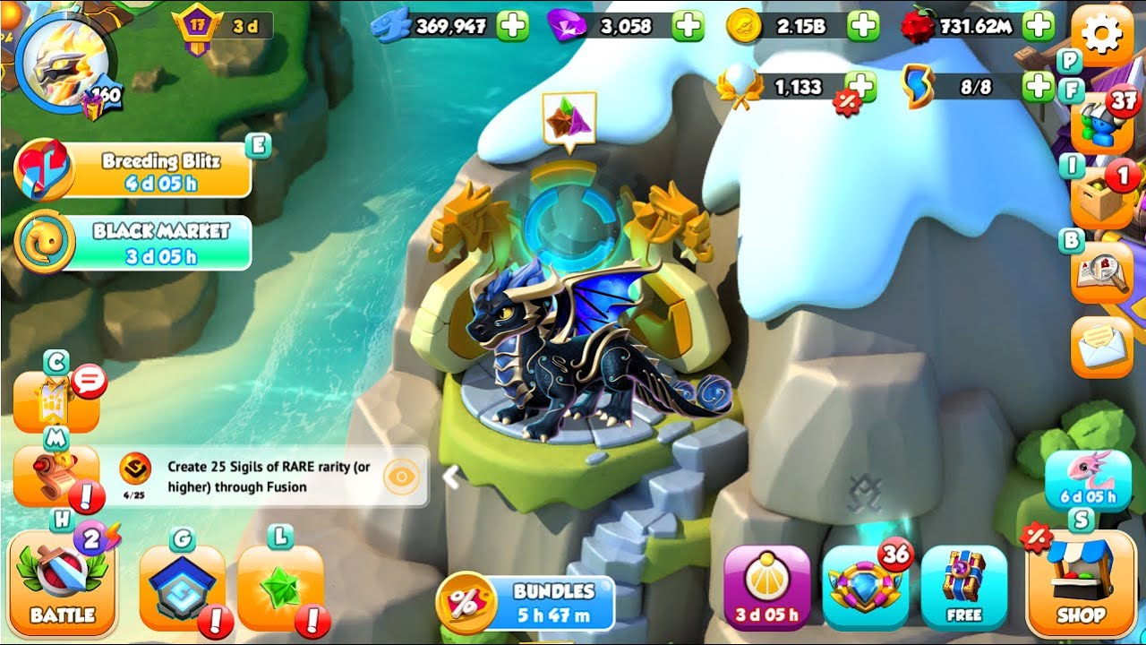 Ascend Blue Cabochon and Gemini beta Dragons-Dragon Mania Legends | Battery Runner event | DML