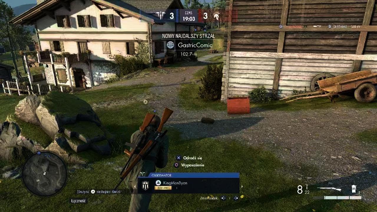 Sniper Elite: Resistance vodka in action  when yousing cheats