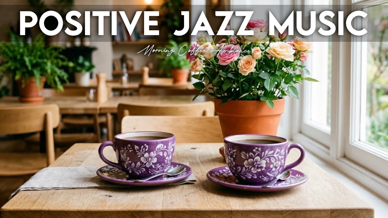 Positive Coffee Jazz ☕Morning Seaside Café Ambience & Smooth Bossa Nova for Relaxation