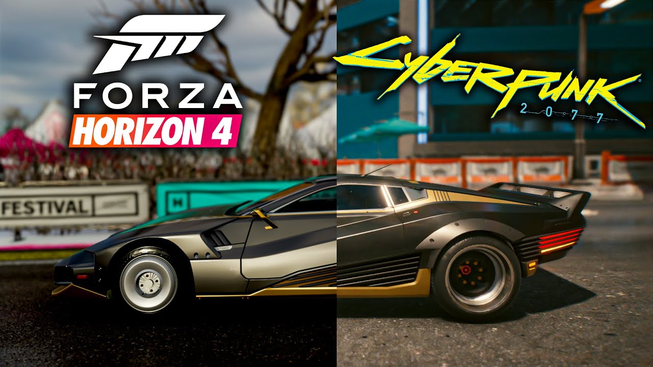 FORZA HORIZON 4 vs. CYBERPUNK 2077 | Quadra Turbo-R V-Tech Graphic and Sound Comparison