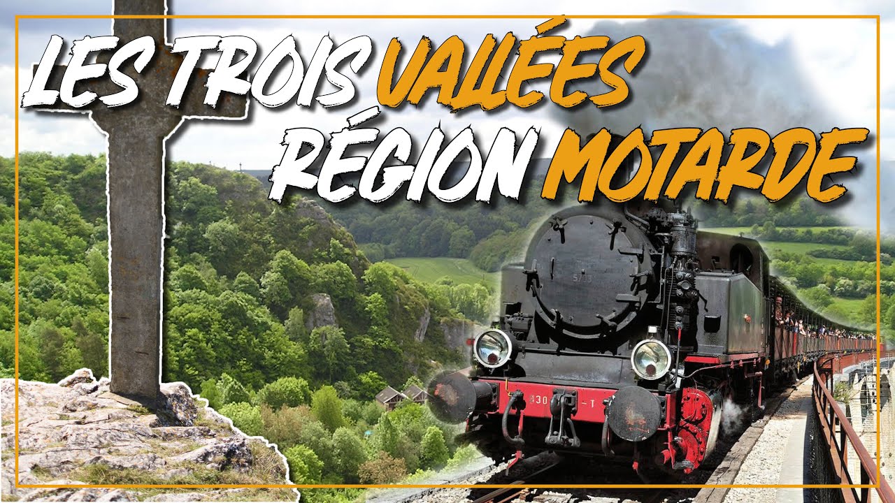 Les Trois Vallées à MOTO : Train à vapeur et rocher