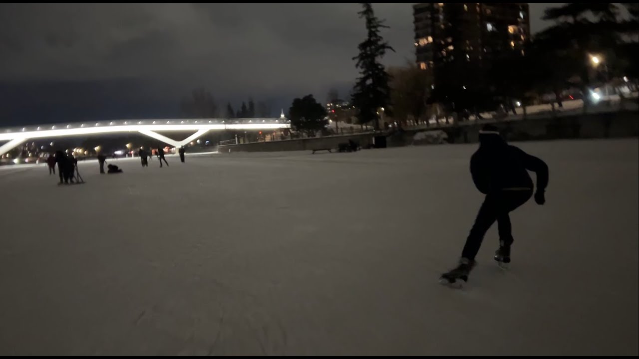 Night Skating on the Rideau Canal, through the city of Ottawa