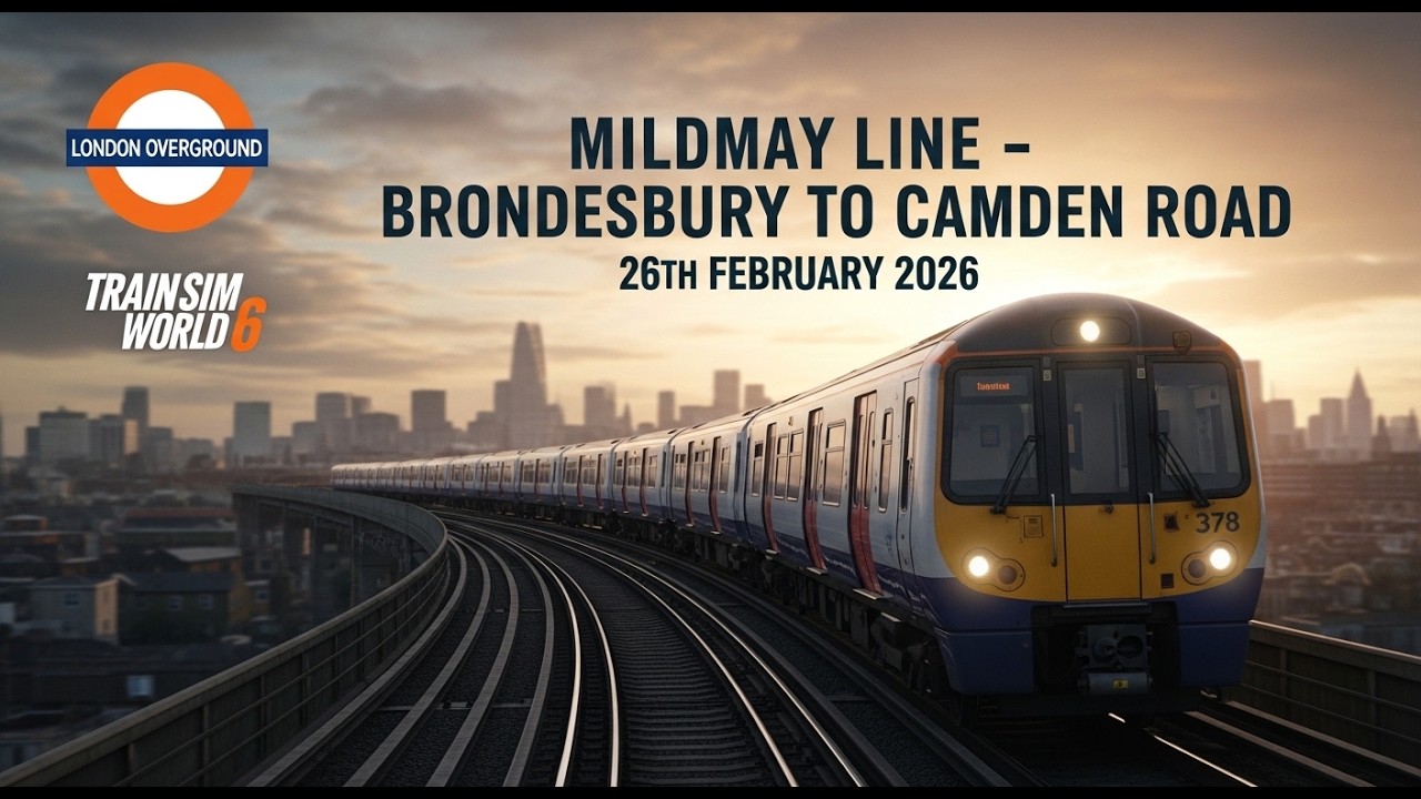 Brondesbury to Camden Road  26th February 2026 #trainsimworld6