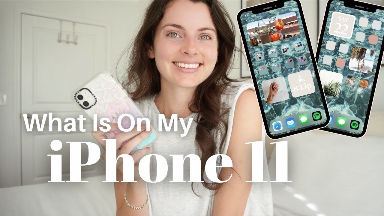 WHAT'S ON MY IPHONE 11 2021 | Aesthetic Minimalist Set Up | Summer iOS 14 Layout 🦋