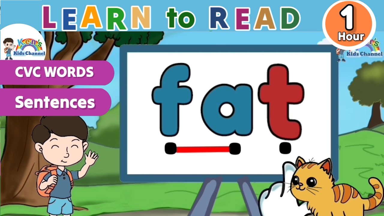 CVC Words | Learn to Read Sentences | English Reading Lesson for Nursery and Kindergarten 