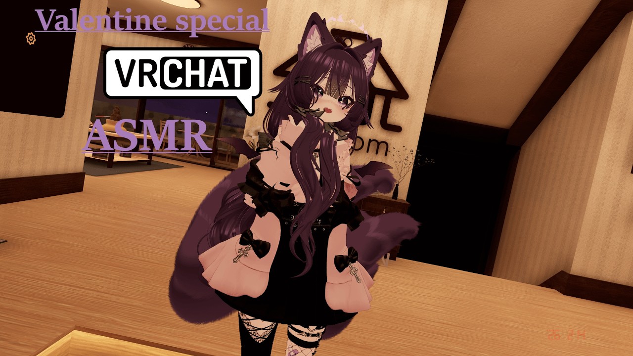 [VRChat ASMR] Spend valentine with a clumsy foxgirl [Stroking and ear cleaning]