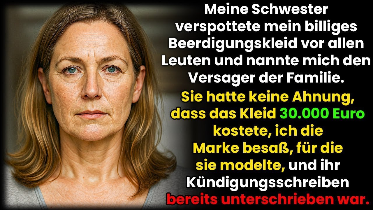 Auf Mamas Beerdigung verspottete meine Schwester mich – ohne zu wissen, dass ich die Gründerin bin