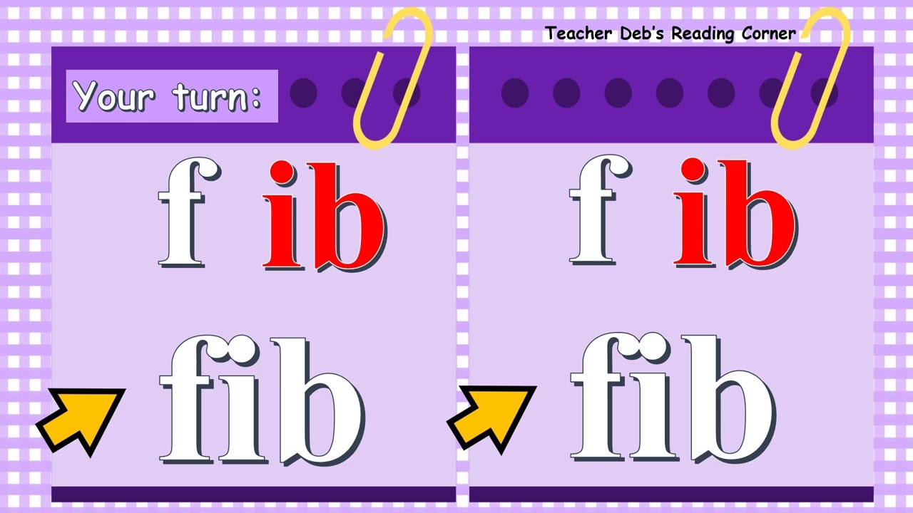 Phonics for Beginners: Short /i/ Sound: -ib Word Family CVC Words