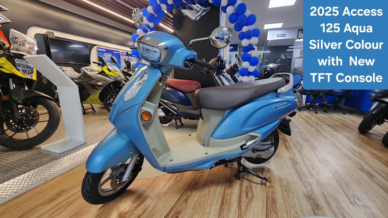 2025 Suzuki Access 125 Aqua Silver Colour with New TFT Colour Display | #anmotoexpoবাংলা