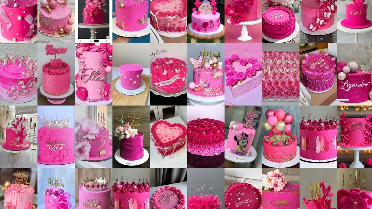 Pink colour cake design for girls💞/birthday cake/wedding cake / simple cake /cake design 💞💞💞💞💞💞💞💞💞💞