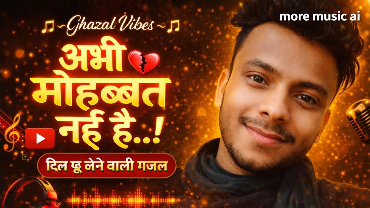 अभी मोहब्बत नई है… इसलिए दिल भी थोड़ा नादान ह। 💔🎶 #Ghazal#SadGhazal#HindiGhazal#NewGhazal