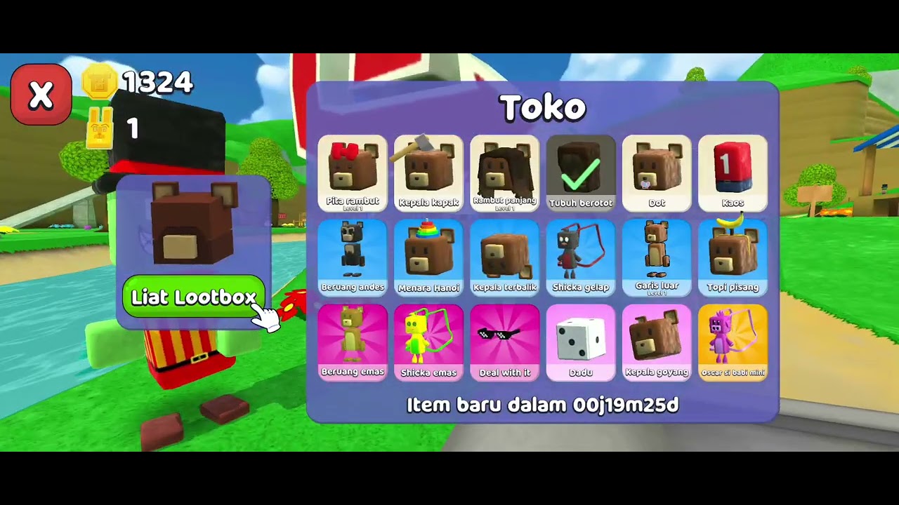 dapet tin skin emas di super bear