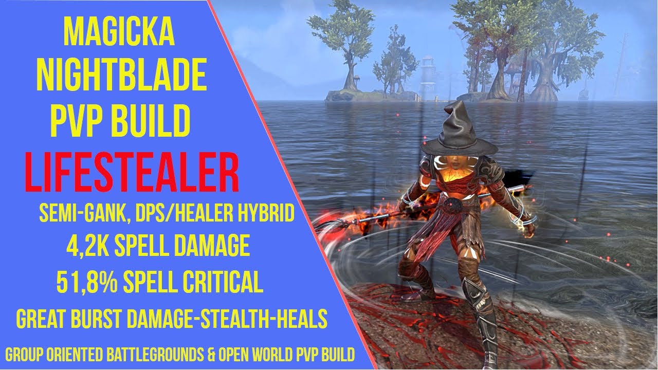 ESO Magicka Nightblade PVP Build - Lifestealer - High Isle