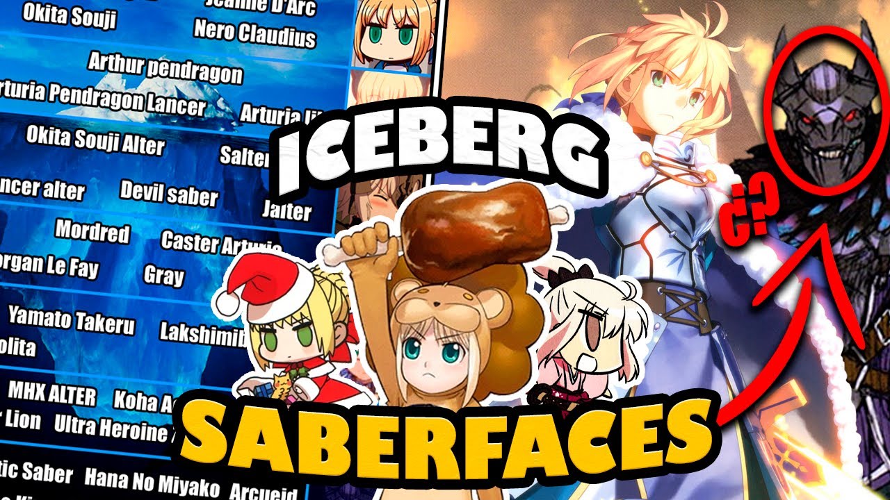 『FATE』EL ICEBERG DE TODAS LAS SABERFACE DEL NASUVERSO