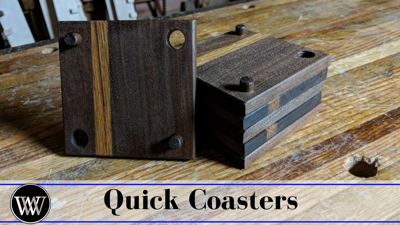 Making Interlocking Coasters from Walnut and White Oak